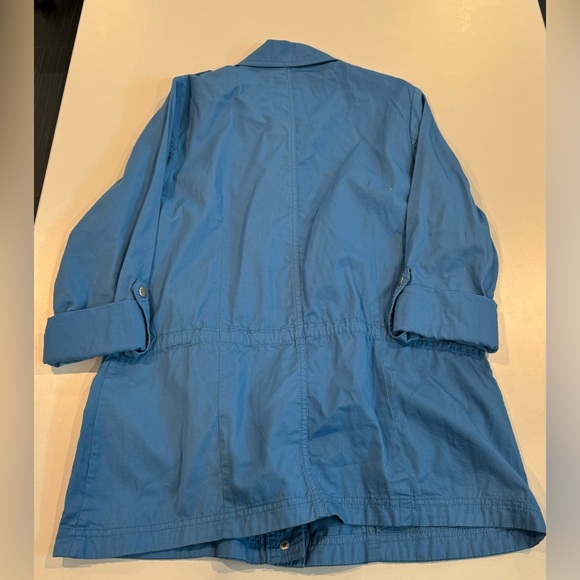 2/$20 Northern Reflections Blue Utility Jacket with Lace Accents 100% cotton M - Picture 10 of 12